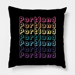 Retro Portland Pride Pillow