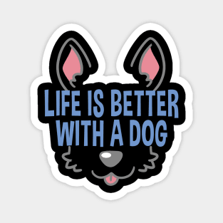 Life Is Better With A Dog Lover Funny Quote Pet Dogs Magnet