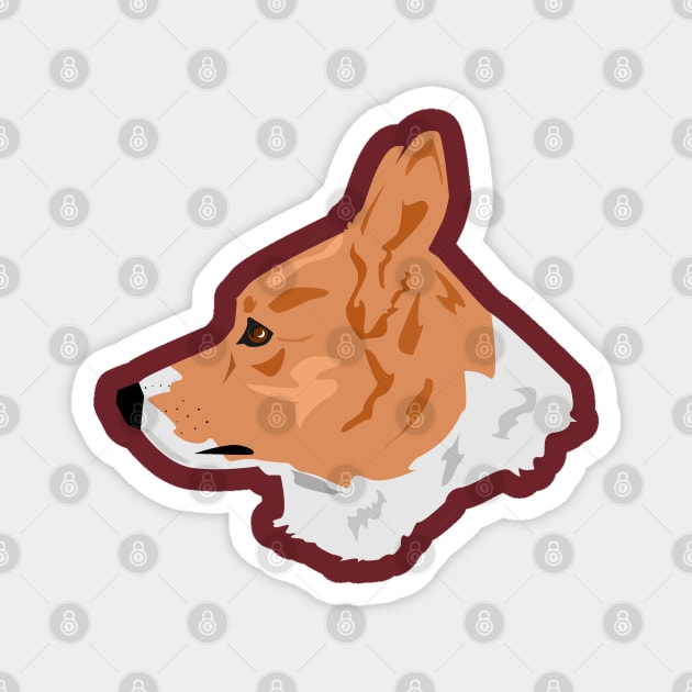 Corgi Vector Portrait Magnet by TaliDe