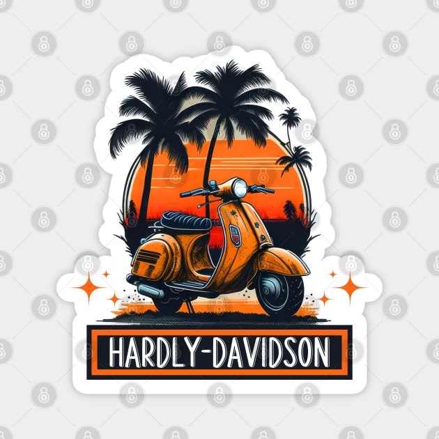 Hardly Davidson Magnet by Xie