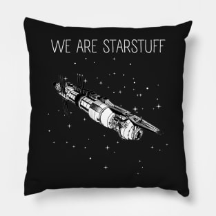 We Are Starstuff II - Space Station - Black - Sci-Fi Pillow