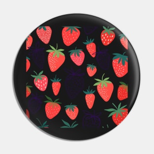 Red Strawberry Pattern Pin