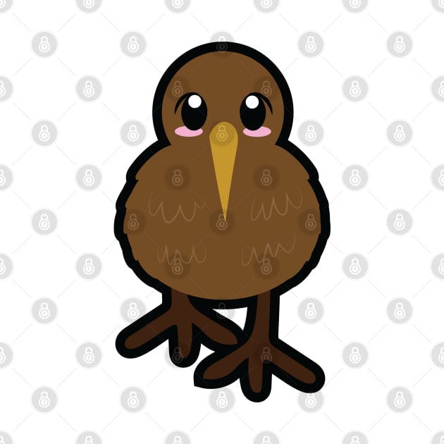 Kiwi Bird Cartoon Style by JaniyaMoriah