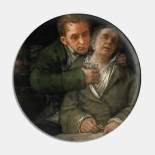 Self-Portrait with Dr. Arrieta by Francisco Goya Pin