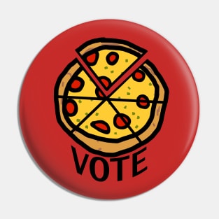 Vote Sliced Pizza Pin