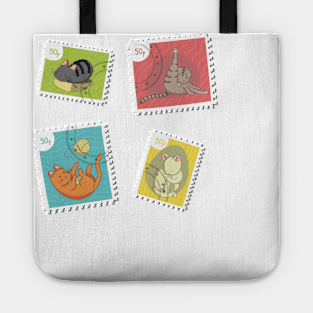 Cat Stamp Collection Tote