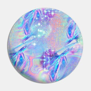 Sparkly Rainbow Holographic Pattern Pin