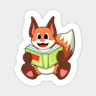 Fox with Book Magnet