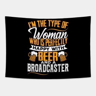 Funny Broadcaster's Wife Girlfriend Gift Tapestry