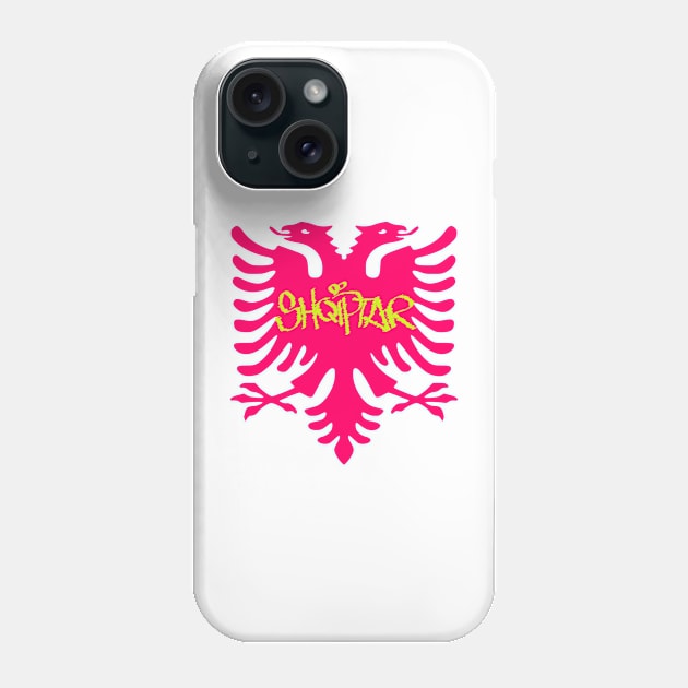 ALBANIAN FLAG w/ "SHQIPTAR" (ALBANIAN PERSON /MALE) Phone Case by MADMONKEEZ