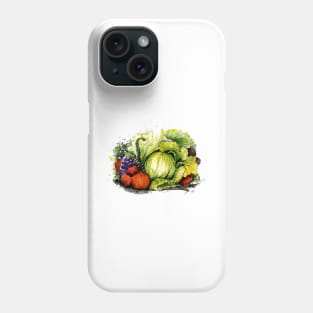 Lettuce Eat - Watercolour and Ink Painting Phone Case