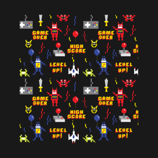 Retro gaming pixel pattern T-Shirt