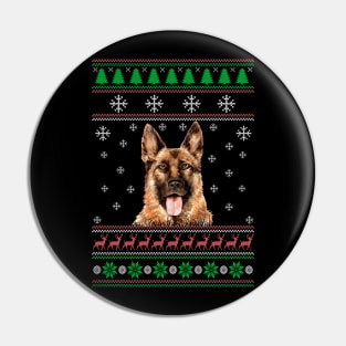 German Shepherd Ugly Christmas Sweater Funny Dog Lover Owner Gifts Pin