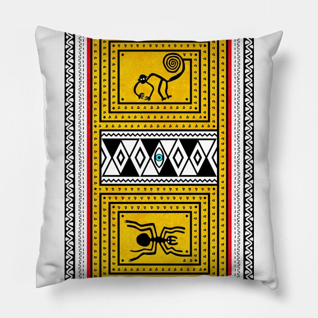 Nazca #3 Pillow by SiSuSiSu