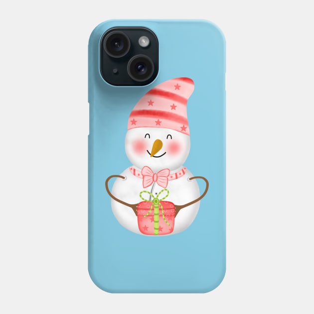 Snowman christmas Phone Case by Onanong art design shop.