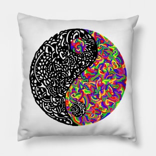 Psychedelic Ying Yang Pillow