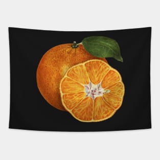 Vegan Orange Art Design Half Sliced Orange Tapestry