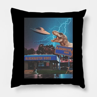 Dinosaur Alien Blockbuster "Here Comes Netflix" Art by Cult Class Pillow