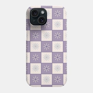 Geometric Check Floral Phone Case