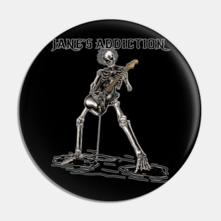 Janes Addiction Fire skull guitar Pin