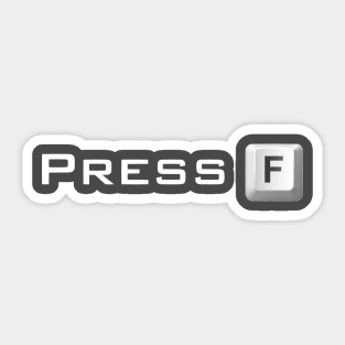 Press F Sticker for Sale by HitPoints