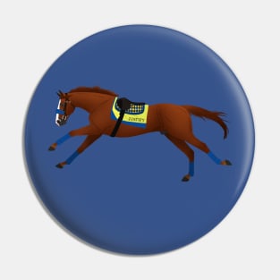 Justify Racehorse - Equine Rampaige Pin