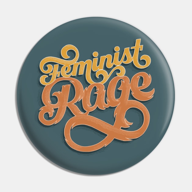 Feminist Rage Pin by polliadesign