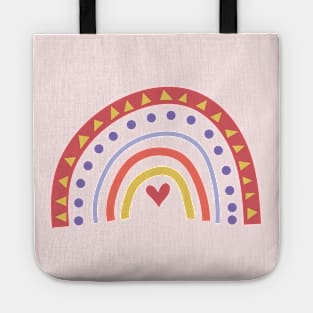 Geometric Rainbow Tote