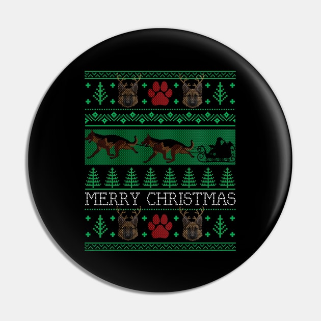 Christmas German Shepherd Dog Lovers Owners Ugly Christmas Sweater Pin by mrsmitful01