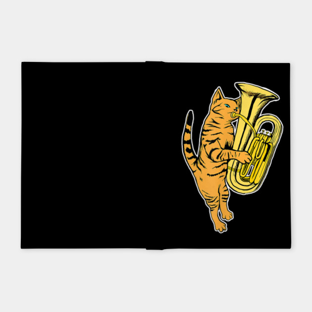 Cat Playing Tuba T Shirt Cool Musician Marching Band Cat