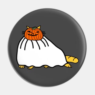 Chonk Cat Wearing Halloween Horror Costume Pin