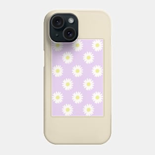 lavender purple pastel daisy flower floral pattern Phone Case