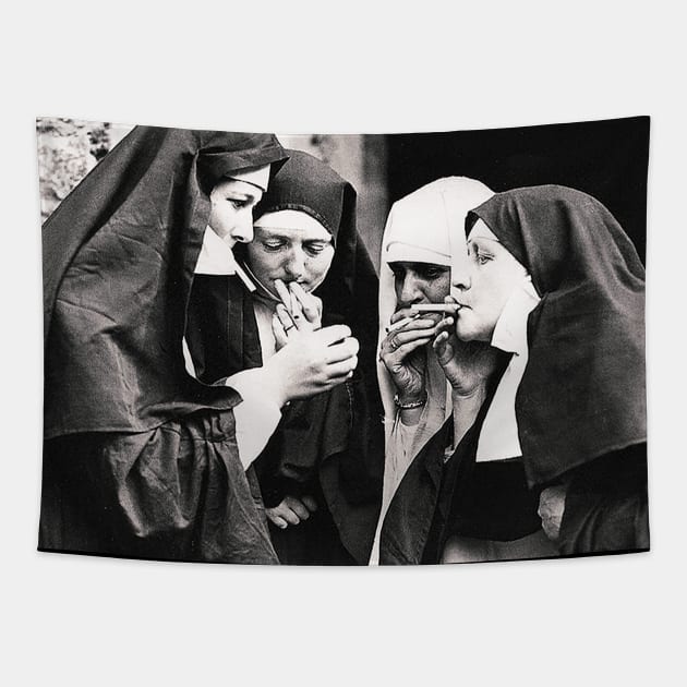 Smoking Nuns Tapestry by Beltschazar