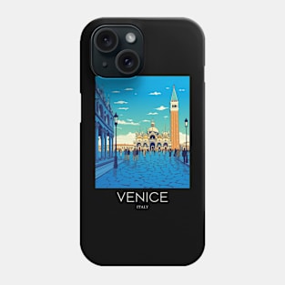 A Pop Art Travel Print of Venice - Italy Phone Case