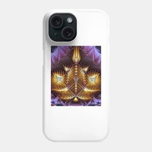 Purple and Gold Ornate Pattern Phone Case