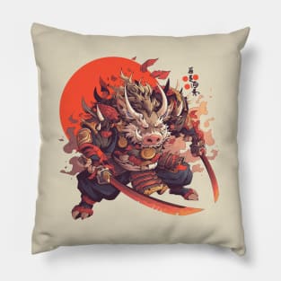 samurai boar Pillow