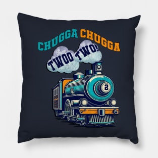 Kids Birthday 2 Years Old Train Birthday Pillow