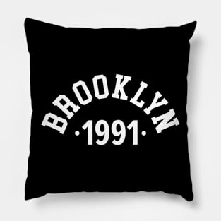 Brooklyn Chronicles: Celebrating Your Birth Year 1991 Pillow