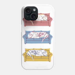 Tiger on the couch Phone Case