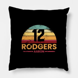 aaron rodgers 12 vintage Pillow