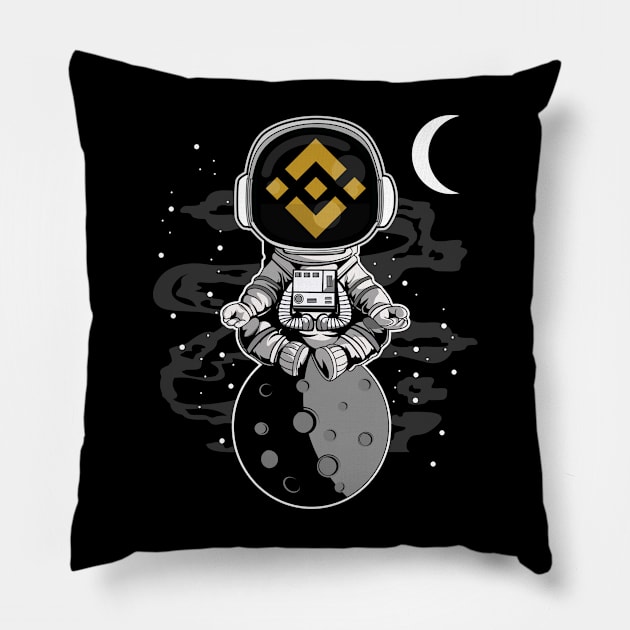 Astronaut Binance BNB Coin To The Moon Crypto Token Cryptocurrency Wallet Birthday Gift For Men Women Kids Pillow by Thingking About