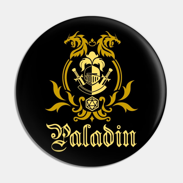 D&D Paladin Simple Class Emblem Pin by Sunburst