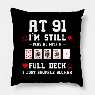 91St 91 Cards Pillow