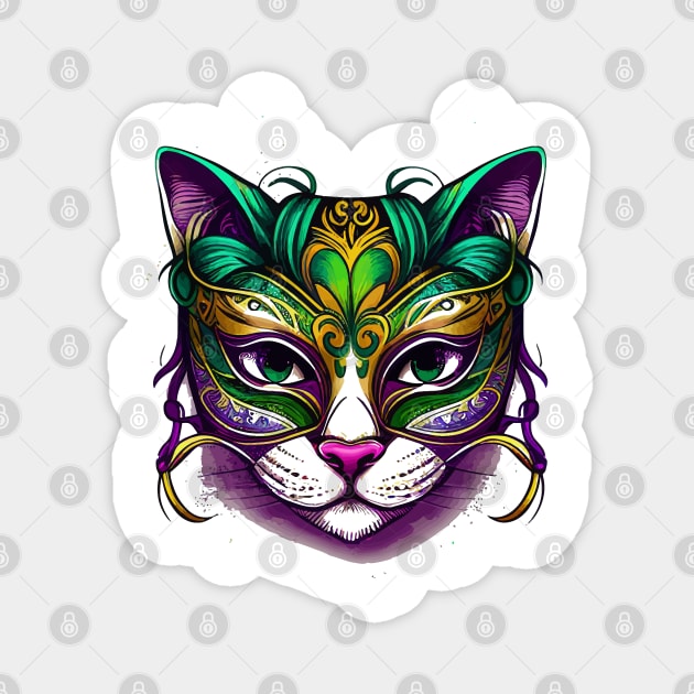 Cat Mardi Gras Cat-tastic Festival Magnet by aneisha