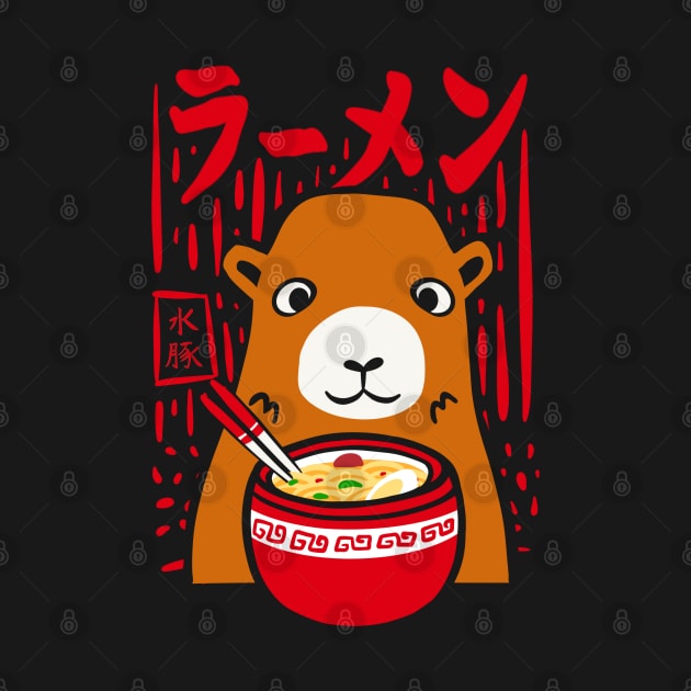 Capybara loves Ramen by BAJAJU