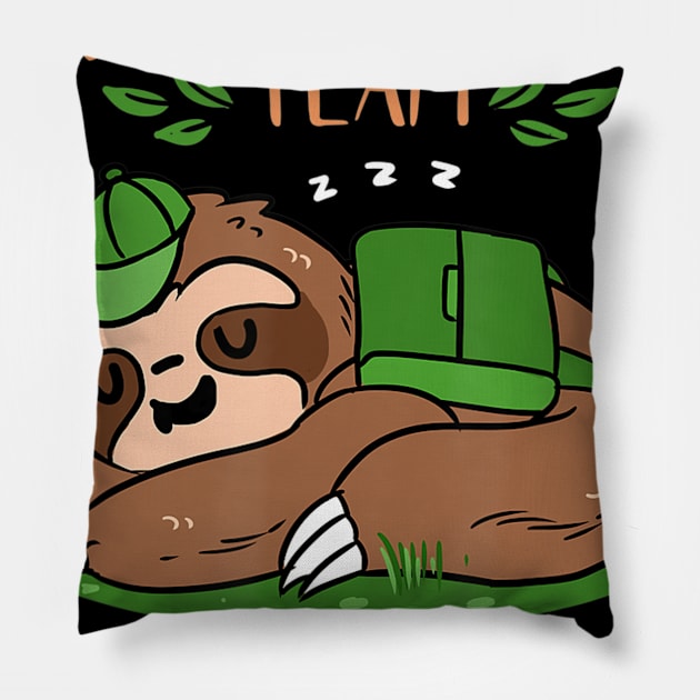 Sloth Hiking Team Pillow by crowominousnigerian 