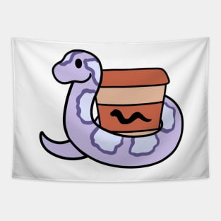 Lavender Corn Snake Coffee Tapestry