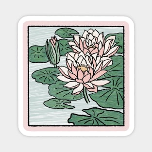 Pink lotus flower Magnet