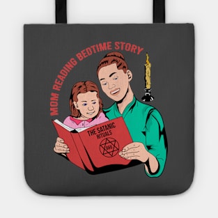 MOM READING BEDTIME STORY Tote