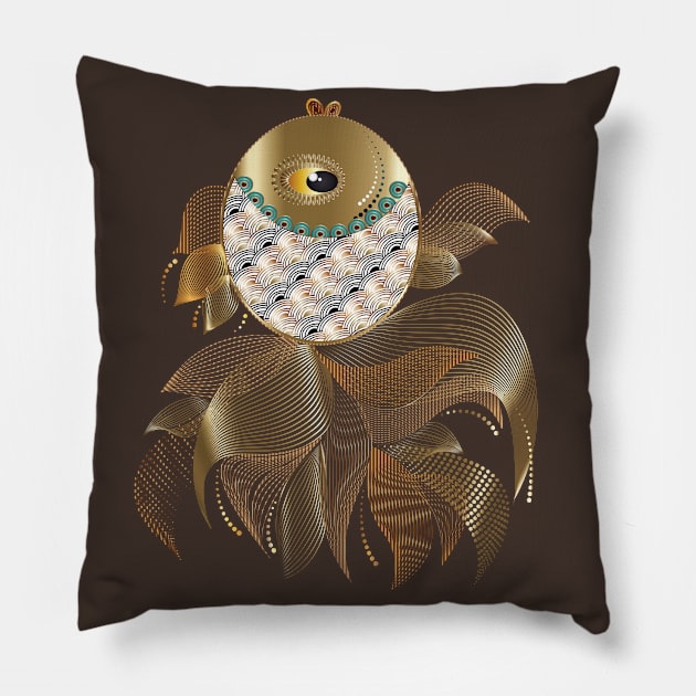 Golden Baby Fish Pillow by Nobiya